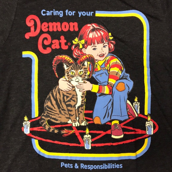 Bella Canvas Tops Caring For Your Demon Cat T Shirt Poshmark